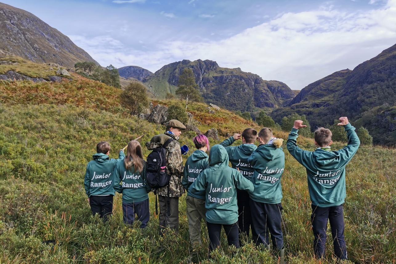 Nevis Junior Rangers John Muir Trust in the mountains